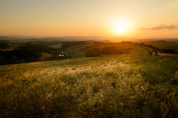 Obraz premium Sunset en Toscane