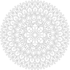 Flower Mandala. Vintage decorative elements. Oriental pattern, vector illustration.
