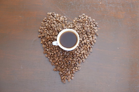 Coffee and coffee seeds © pinkfloyd YilmazUslu