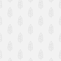 white and gray geometric Leaf outline pattern