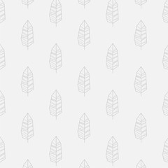 white and gray geometric Leaf outline pattern