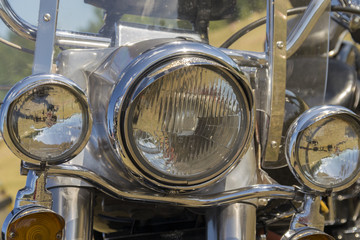 Headlights on a motorcycle