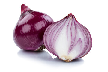 Rote Zwiebel Zwiebeln rot Gemüse geschnitten Freisteller freigestellt isoliert © Markus Mainka