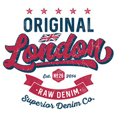 Original London Raw Denim - Tee Design For Print