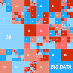 Vector abstract colorful financial big data graph visualization. Futuristic blocks infographics aesthetic design. Visual information complexity. Intricate data threads chart. Business analytics.