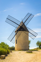 Plakat Vineyard and Windmill of Santenay, France