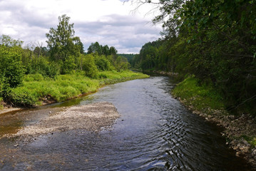 The scenic river Serga. Natural Park Deer Streams, Sverdlovsk oblast, Russia.