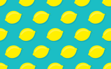 Vector seamless pattern with lemons