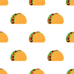 Tacos seamless vector pattern