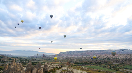 Hot Air Balloons in Cappadocia Valleys