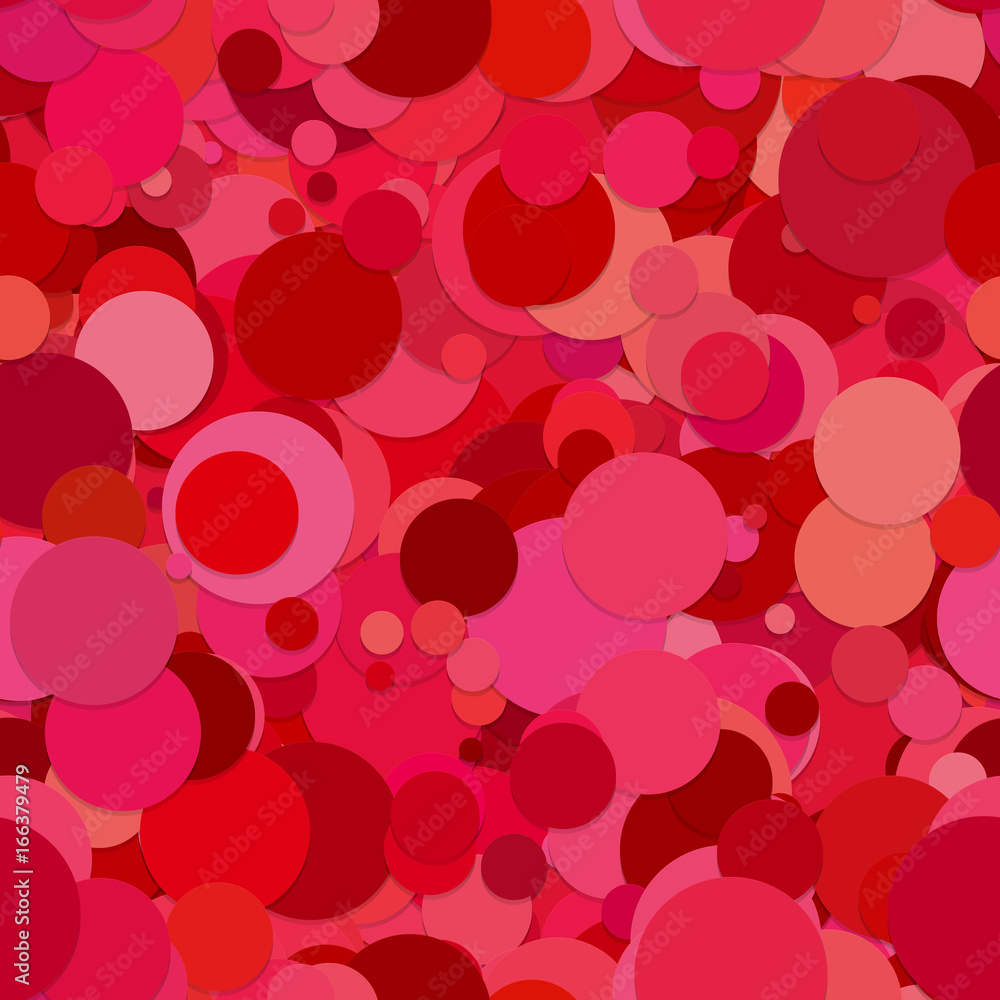 Poster abstract seamless circle background pattern - vector design from dots in red tones with shadow effec