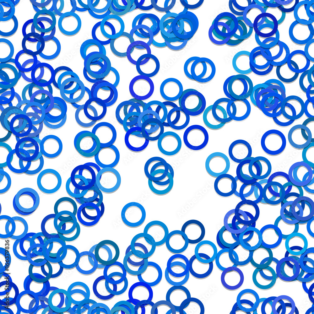 Poster seamless circle pattern background - vector illustration from rings in blue tones with shadow effect