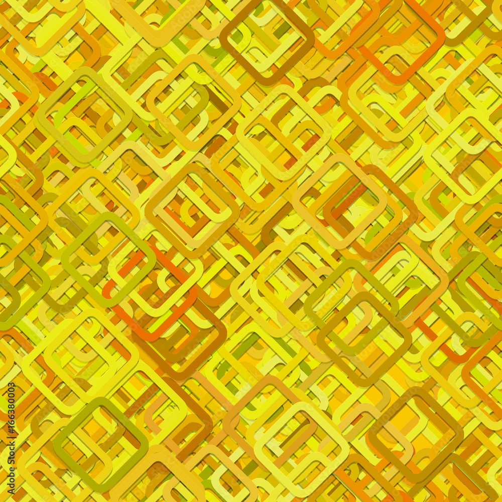 Poster seamless square background pattern - vector illustration from diagonal squares in yellow tones with 