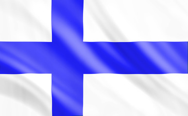 Obraz premium Flag of Finland.ean Union background. Symbol, icon. 