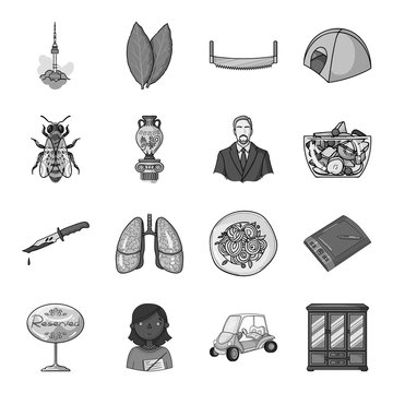 China, woodworking, apiary and other web icon in monochrome style.Italy, profession, furniture icons in set collection.