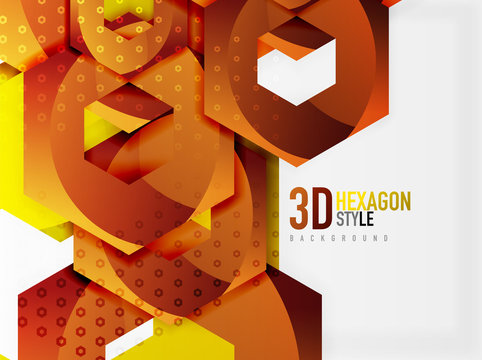 Vector 3d hexagon background