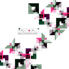 Modern square geometric pattern design on white