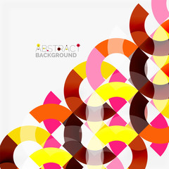 Obraz premium Colorful rings on grey background, modern geometric pattern design