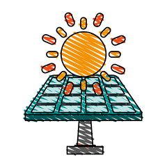 solar panel renewable energy source icon image