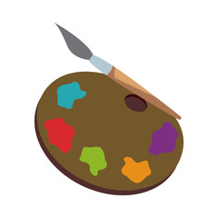 artistic palette paint brush color creative