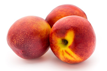 Peach. Fruit with isolated on white background.