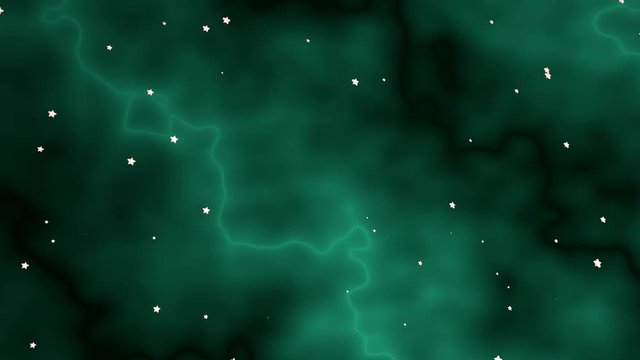 animierter Hintergrund, Sterne vor Gr&uuml;n