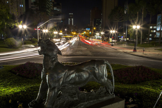 Traffic In Curitiba City. July, 2017.