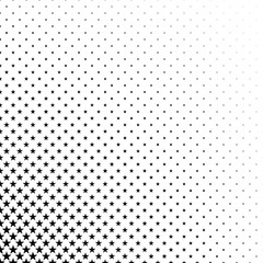Monochrome pentagram star pattern - vector background design from geometrical shapes