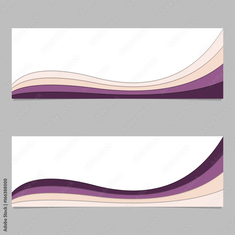 Poster abstract banner background from wave stripe layers - vector design with