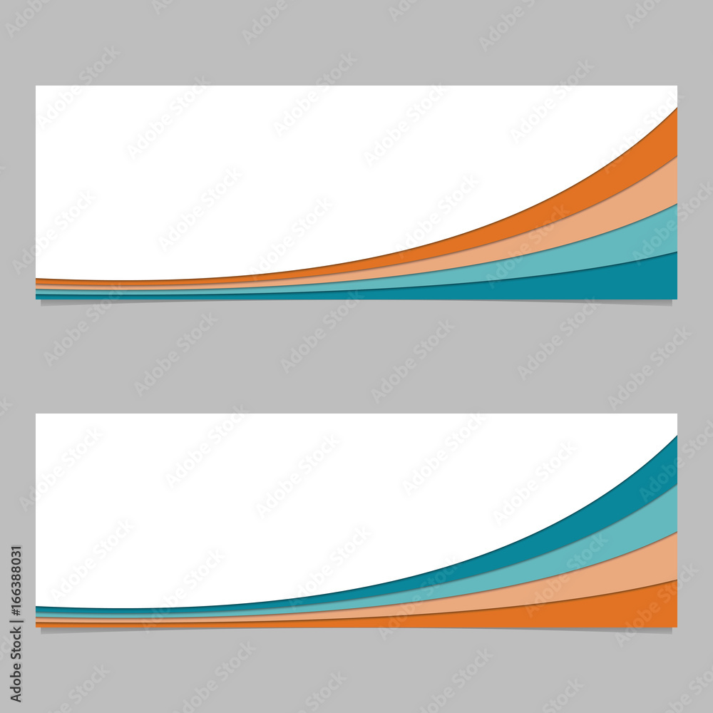 Poster banner template from layer stripes - vector graphic with 3d effect