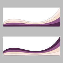 Abstract banner background from wave stripe layers - vector design with
