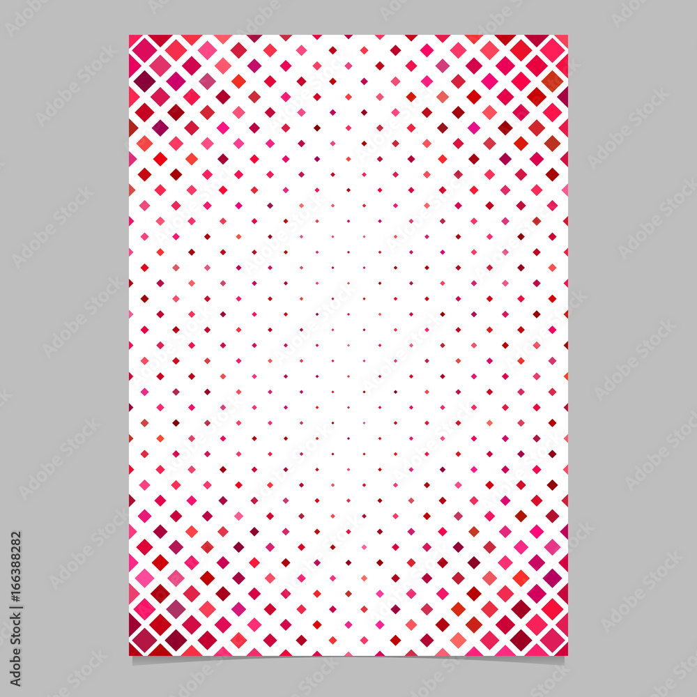 Poster color diagonal square pattern brochure background template - vector graphic design from squares in r