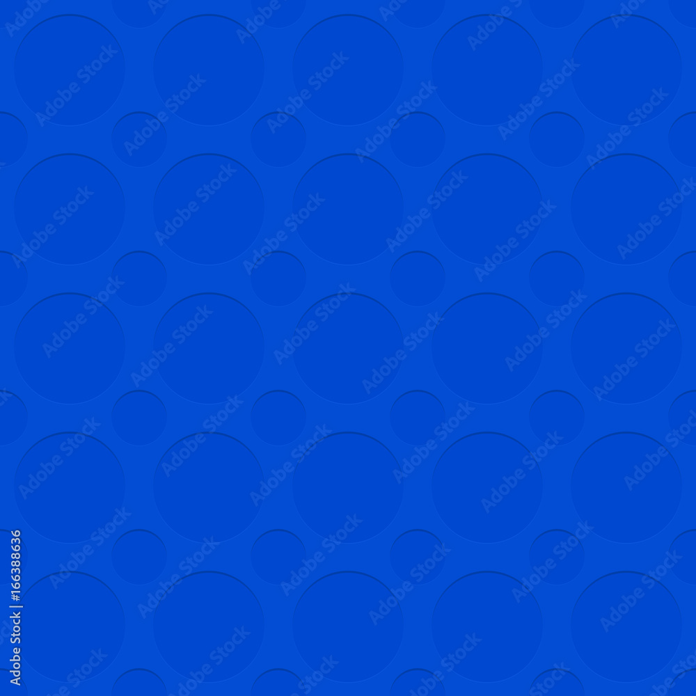 Poster blue seamless cutout circle pattern texture background - spatial geometrical vector graphic