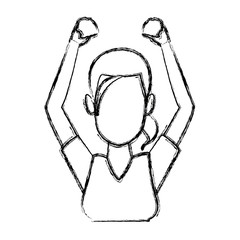 portrait woman character employee work person