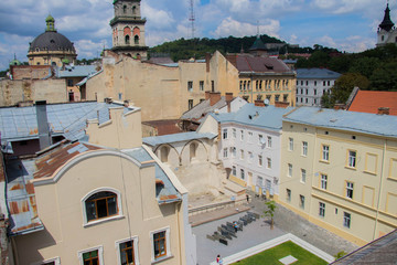 A view of the ancient roofs of the old town