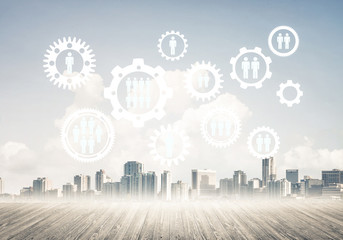 Obraz premium Networking and social communication as means for effective busin