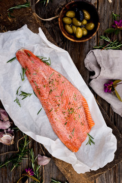 Raw Trout Fillet