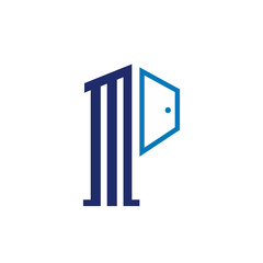 P Letter Logo Building