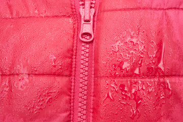 close-up of red jacket with zipper © PabloStock
