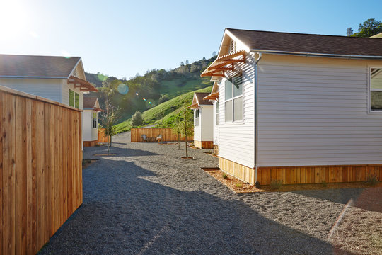 Group of tiny houses on lot