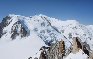 Mont blanc, the highest mountain of Europe.