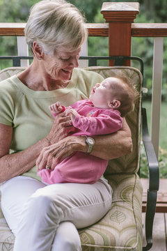 Grandmother Meeting Granddaughter for First Time