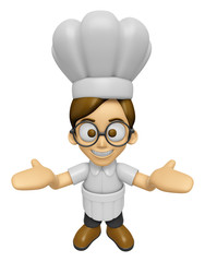 3D Chef Man Mascot has been welcomed with both hands. Work and Job Character Design Series 2.