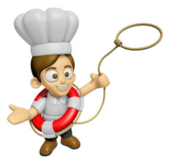 3D Chef Man Mascot