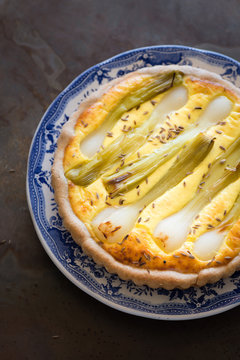 quiche stuffed with ricotta and green onions