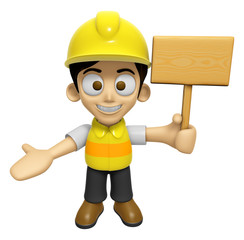 3D Construction Worker