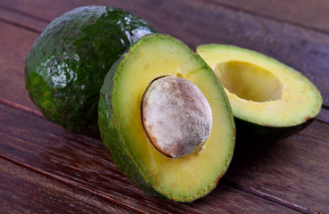 avocado on wood
