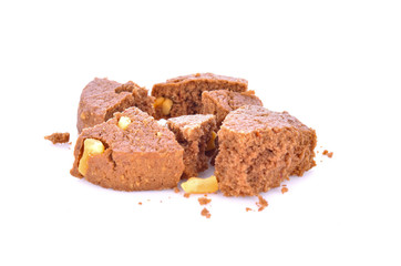 Chocolate Peanut Cookies on white background