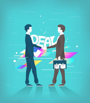 Business concept of deal and partnership.