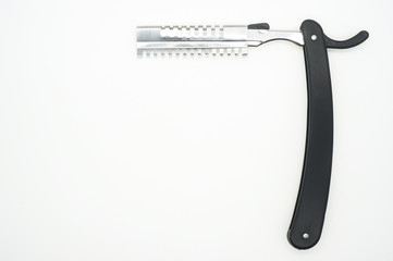 Comb slice hair on white background